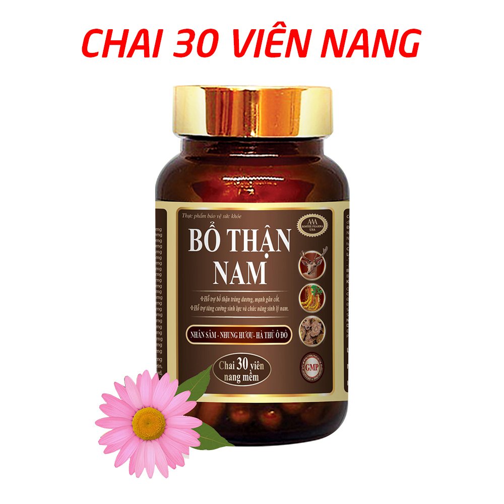 Tăng cường sinh lý nam thảo dược, bổ thận, tráng dương, mạnh gân cốt - 30 viên [Bổ Thận Nam Đen]