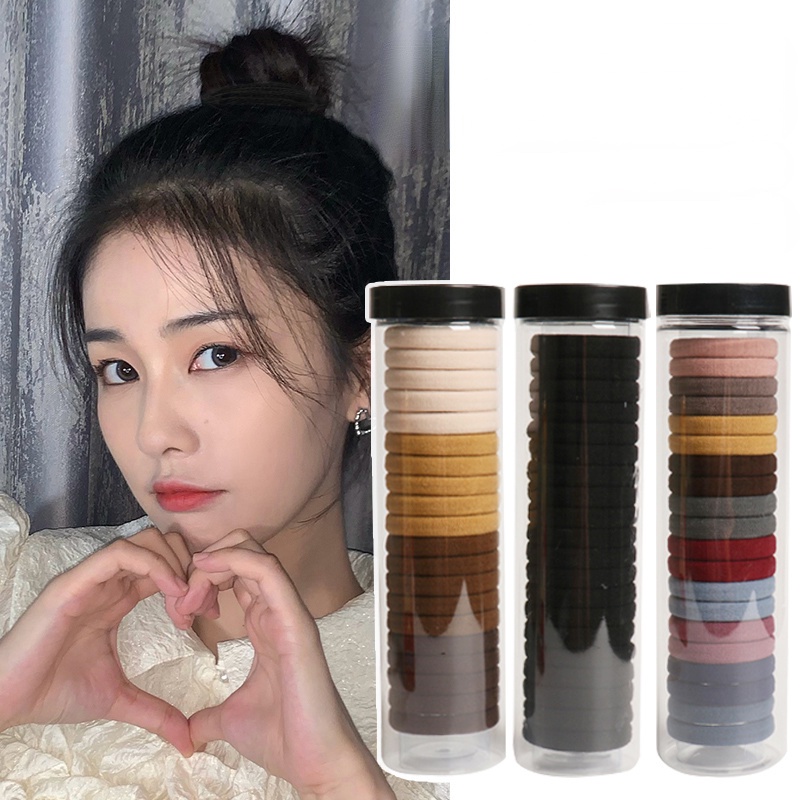 Dây Buộc Tóc Cao Su Co Giãn Trong Suốt Phong Cách Hàn Quốc