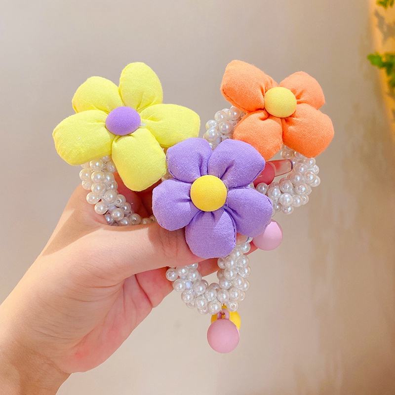 Dây Buộc Tóc Hình Vương Miện Đính Ngọc Trai Nhân Tạo Thời Trang