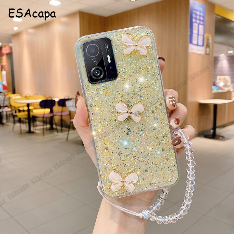 Ốp Điện Thoại Silicon Đính Hình Bướm 3D Cho Xiaomi Redmi Note 10 4G 10S 10Pro K40 11T 10T Poco M3 X3 NFC GT Redmi10 9C