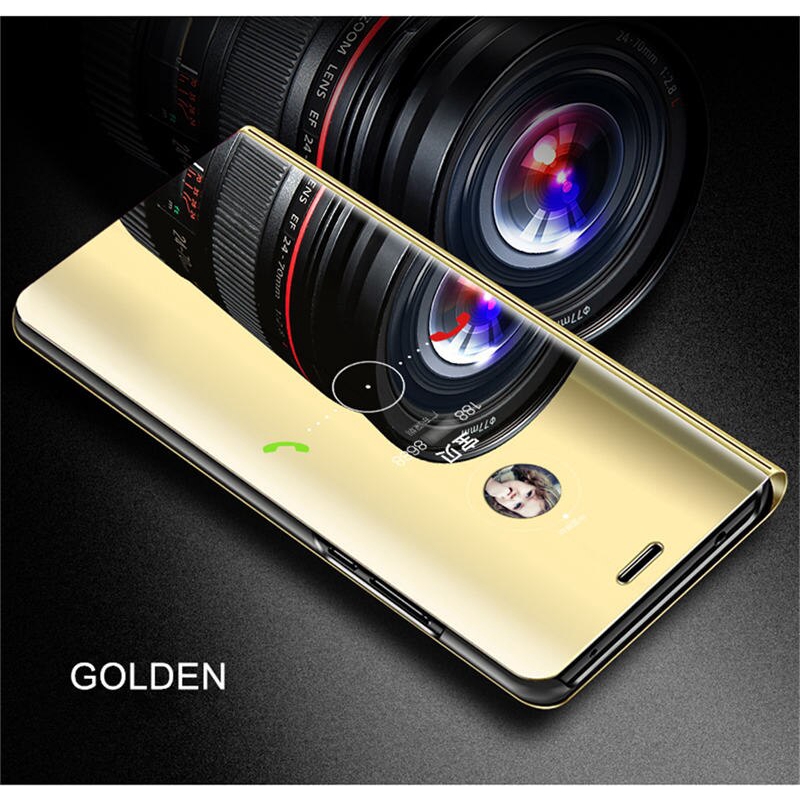 Ốp Lưng Nắp Gập Tráng Gương Cao Cấp Cho Vivo Y30 Y50