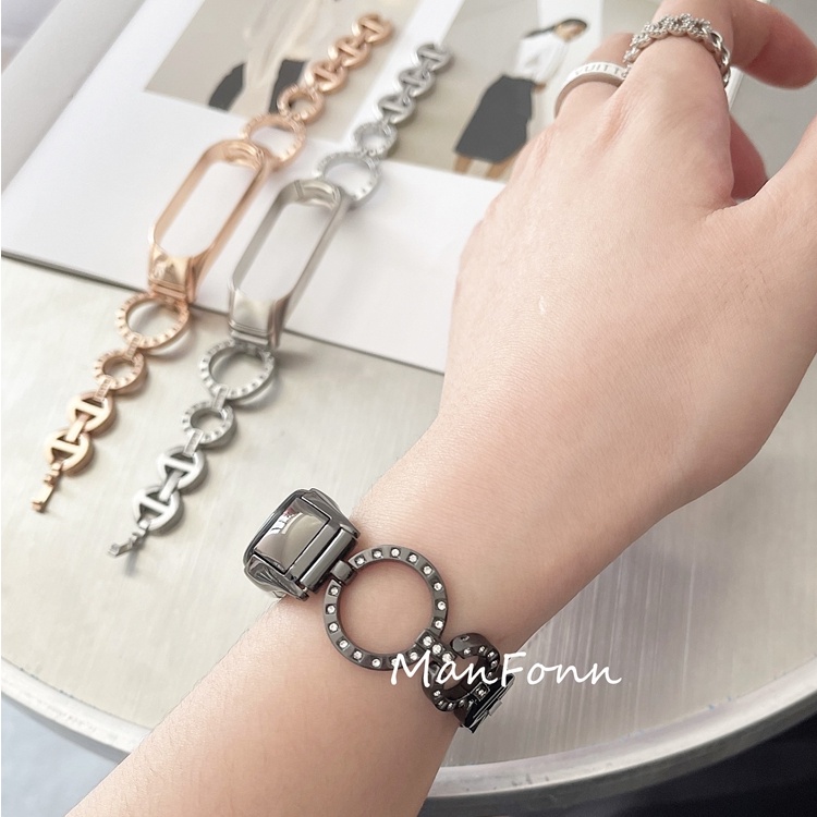 Dây Đeo Thay Thế Chất Liệu Thép Không Gỉ Thời Trang Cho Xiaomi Mi Band 3 4 5 6 Mi 6 5