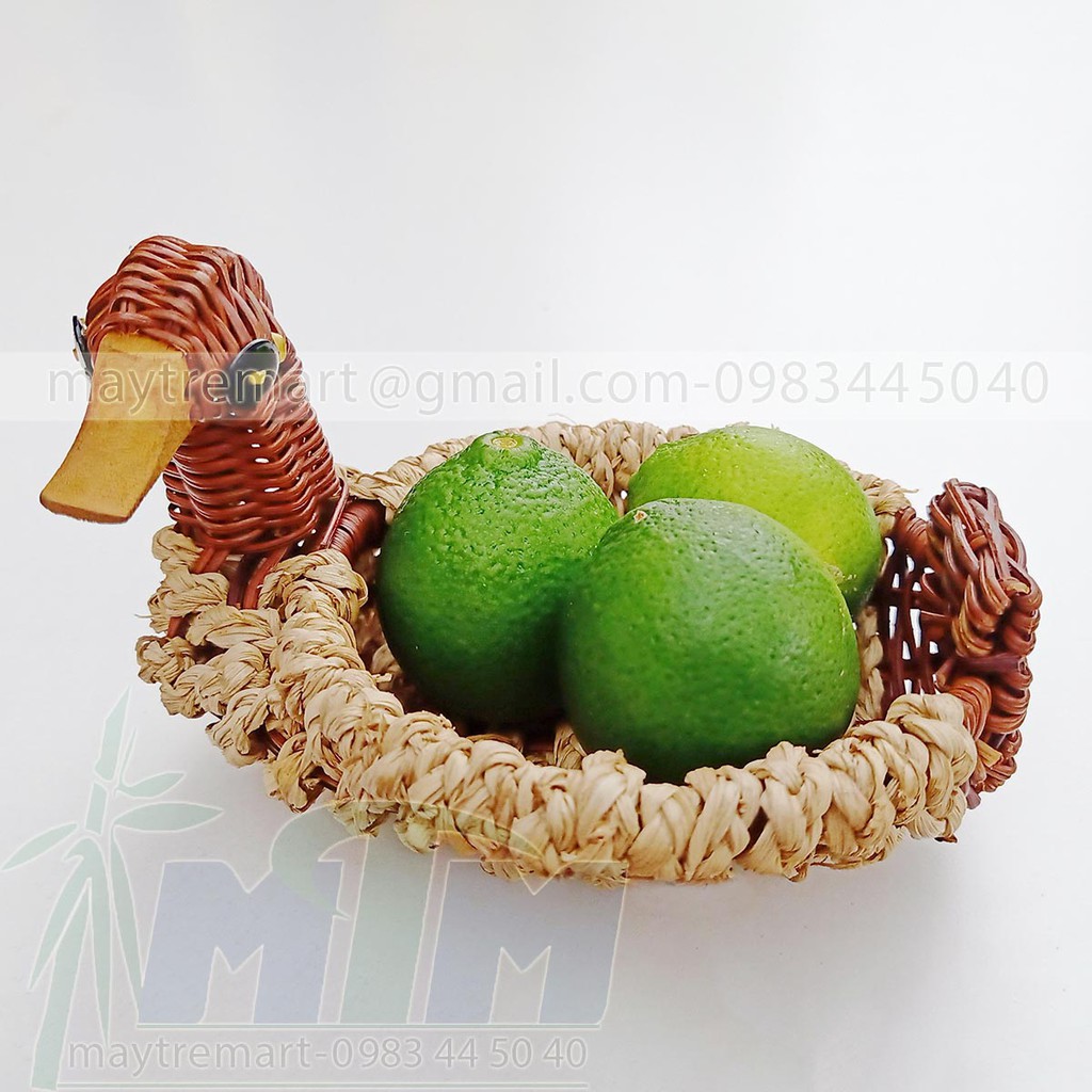 khay mây l Đĩa mây bắp hình con vịt.