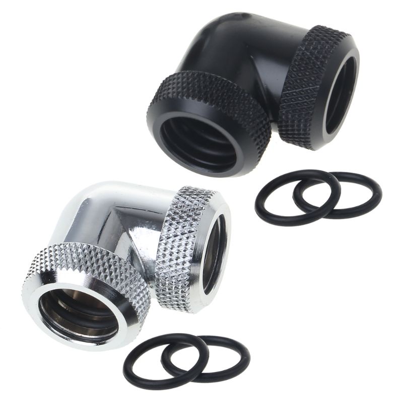 Đầu nối ống nước làm mát G1/4 90 độ 14mm