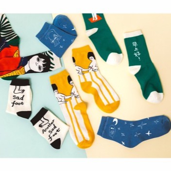 [ Tất Họa Tiết Độc Đáo] Tất Unisex Dành Cho Cả Nam và Nữ - Chất Liệu Siêu Bền Loại 1.