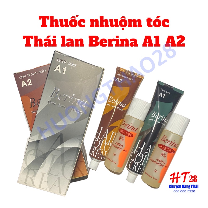 Thuốc Nhuộm Tóc Berina A1, A2 Thái Lan