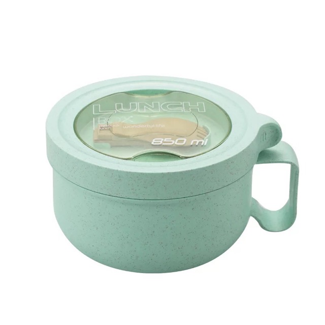 [ĐỘC QUYỀN]_Tô Úp Mì Chống Tràn Giữ Nhiệt Cao Cấp 850ML (Kèm Muỗng Nĩa) | BigBuy360 - bigbuy360.vn