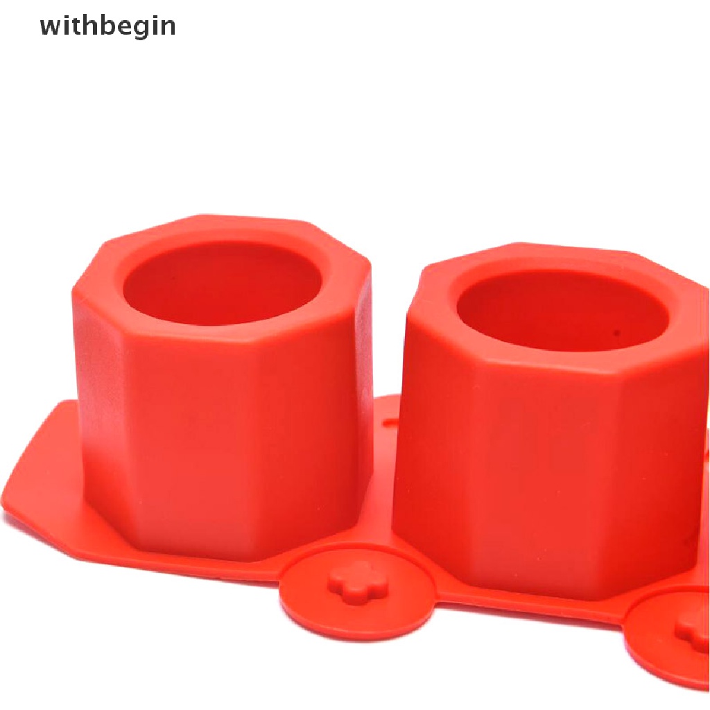 【WIT】 3 Cavity Silicone Pot Mold Clay Concrete Succulent Flower Cement Pot Cup Mould .