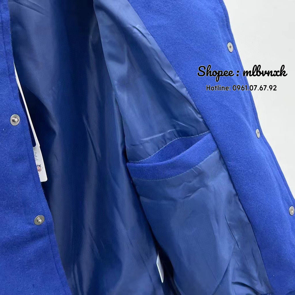 ẢNH THẬT / TQXK - Áo Bomber Kẻ 2 Sọc Xanh Đen MLB Monogram NY Yakees - ÁO THUN NAM NỮ HÀNG XUẤT DƯ FULLTAG