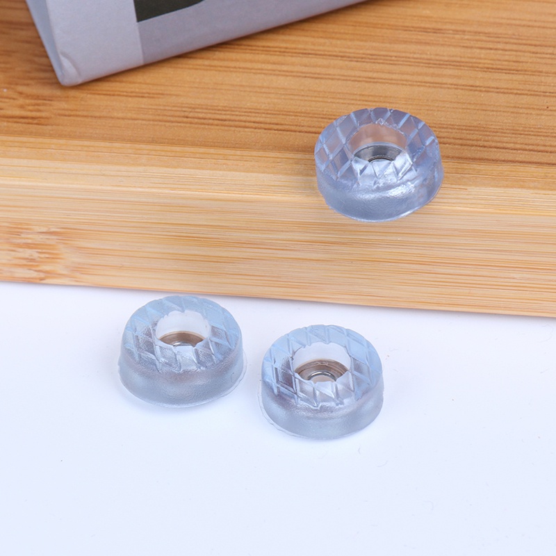 Bộ 10 miếng cao su lót chân bàn ghế màu trắng trong  - Miếng đệm