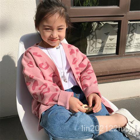 Áo Khoác Len cardigan Phong Cách Hàn Quốc Thời Trang Xuân Thu 2021 Cho Bé Gái