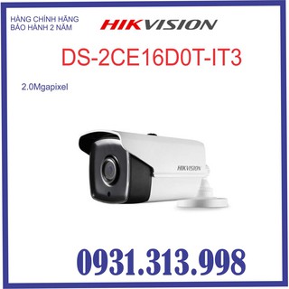 CAMERA DS-2CE16D0T-IT3 2.0 MP HIKVISION ( MÃ MỚI: DS-2CE17D0T-IT3 )