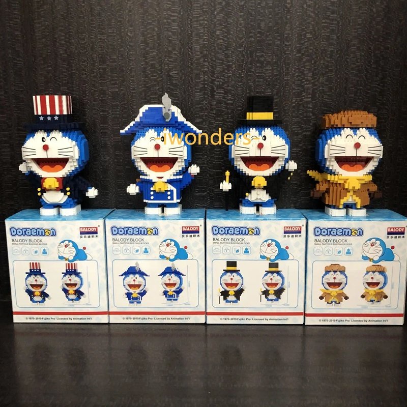 Mô Hình Đồ Chơi Lắp Ráp Nhân Vật Doraemon Và Cung Hoàng Đạo Sáng Tạo Kids education toys