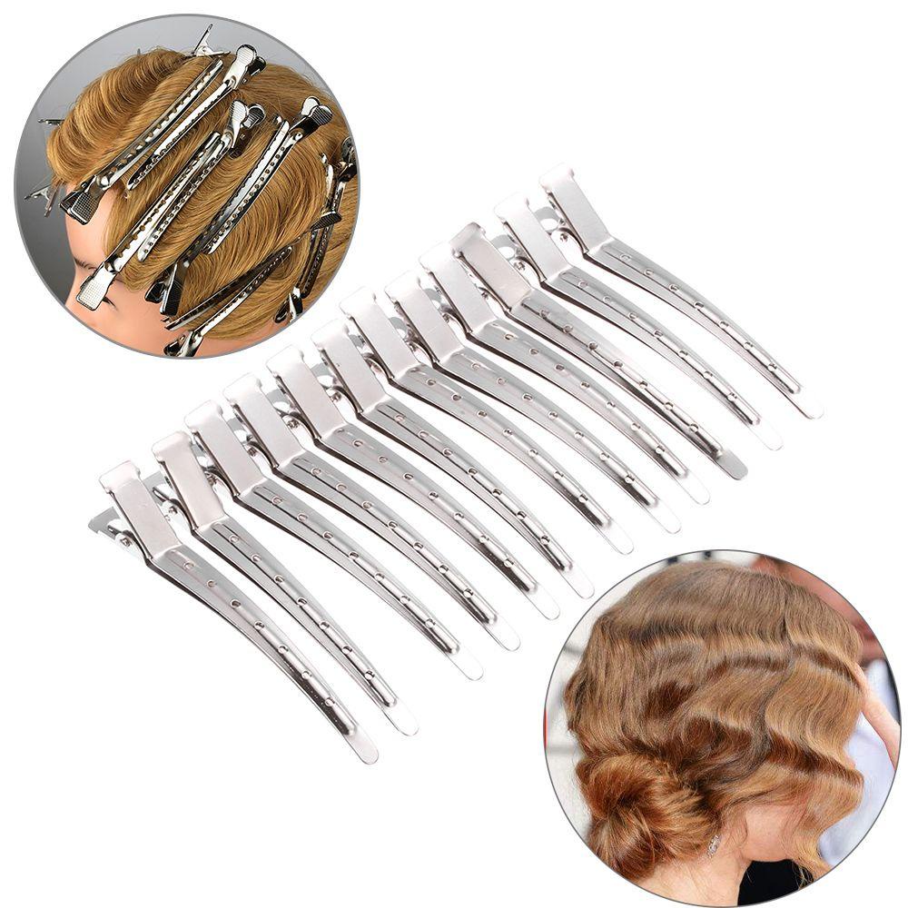 Set 12 Kẹp Tóc Gợn Sóng Bằng Thép Không Gỉ