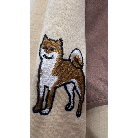Set Bộ nỉ mùa đông thêu chó shiba dài tay nữ  Set đồ ngủ quần ống bo gấu áo sweater form rộng mặc nhà đẹp ulzzang Ailee