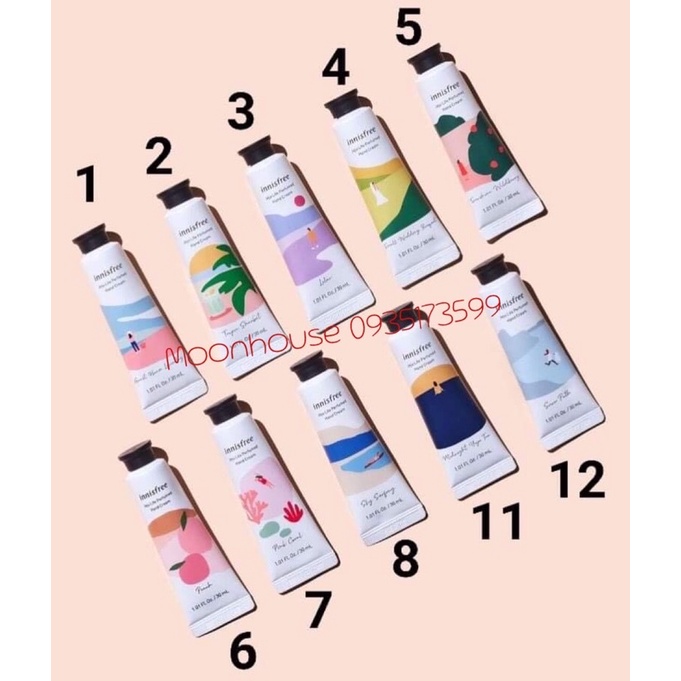 (Mẫu mới) Kem dưỡng da tay, làm mềm da Innisfree Jeju Life Perfumed Hand Cream 30ml