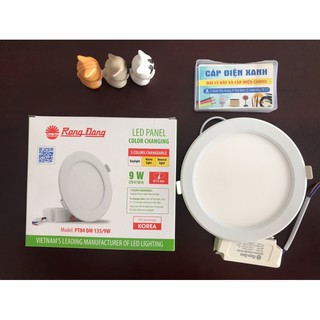 Đèn led âm trần rạng đông panel kích thước khoét 135mm siêu mỏng - đổi màu - đơn màu pt04 - pt05 - 135/9w - 135/12w