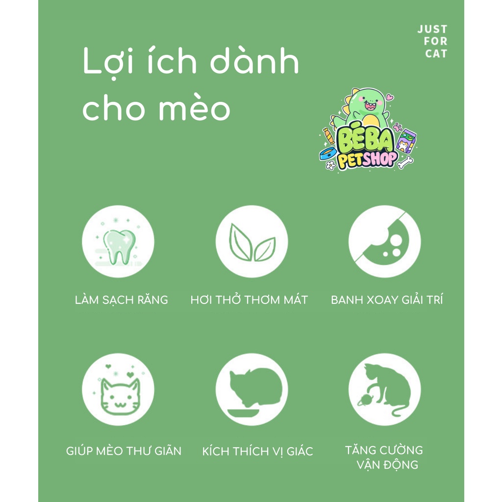 Catnip ball - Viên cỏ bạc hà dán tường cho mèo 30g giúp mèo thư giãn, làm sạch răng | Bé Ba Petshop