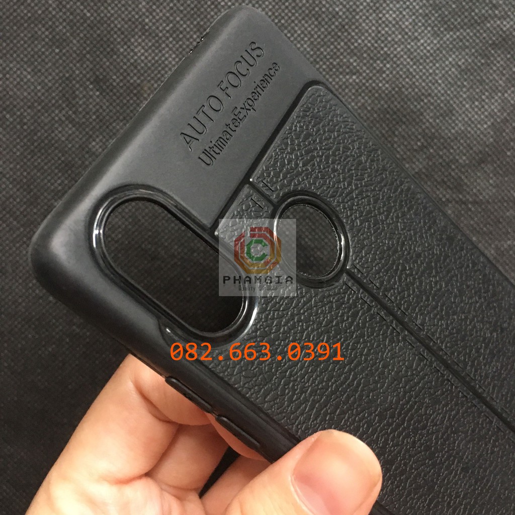 Ốp lưng dẻo đen Xiaomi Mi 8 Se vân da sang trọng