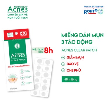 Acnes Miếng dán mụn Clear Patch 48 miếng
