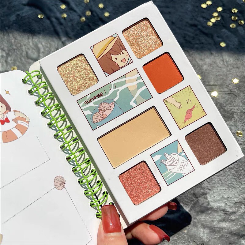 Bảng phấn mắt nhật ký 6 màu MAFFICK notebook Girl Diary Six Color Eyeshadow Plate xinh xắn hot trend hot tiktok MAFI40
