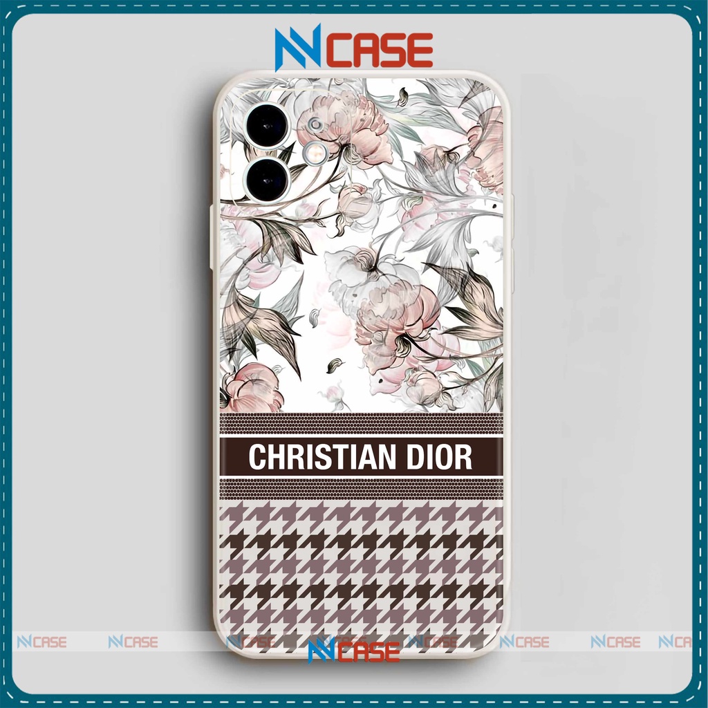 Ốp lưng iPhone Dior cạnh viền vuông silicon mềm dẻo bảo vệ camera cho iphone 6/6s/7/8/X/XS/Xr/11/12/13 Pro Plus Max