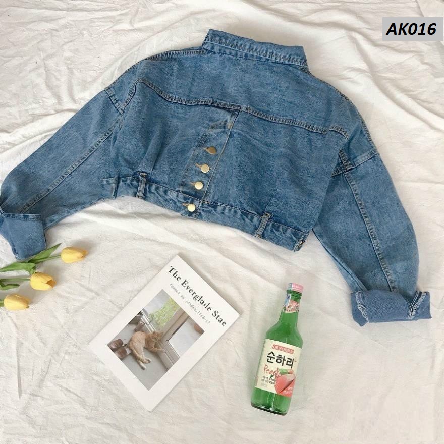 Áo khác jeans lững form rộng AK054