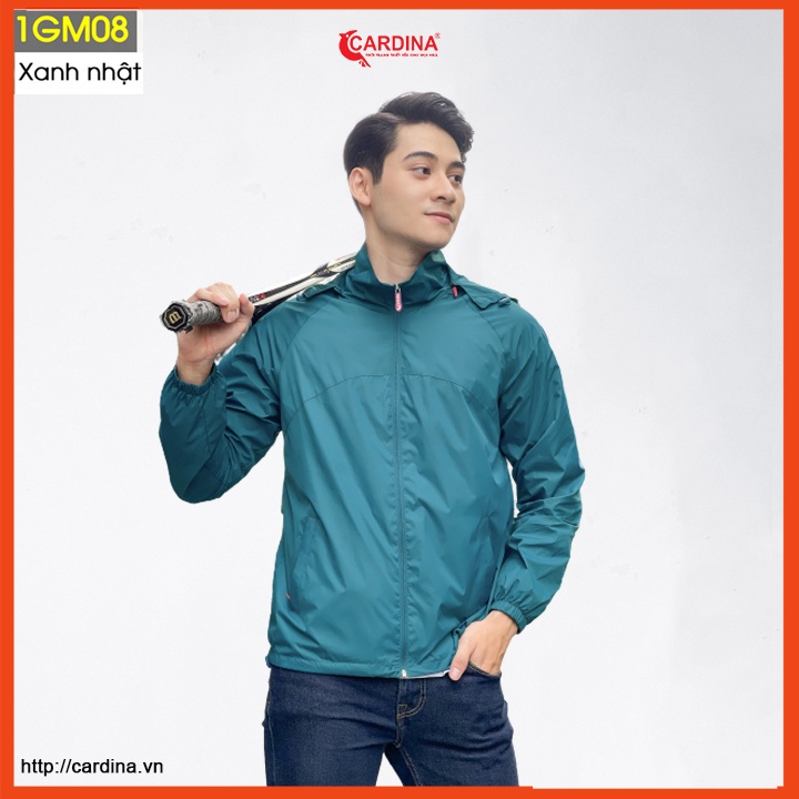 Áo Khoác Nam Cao Cấp  𝐂𝐀𝐑𝐃𝐈𝐍𝐀 Có Túi Đựng Siêu Gọn, Chất Gió Trơn 2 Lớp Lót Lưới Siêu Cản Gió, Cản Bụi, Chống Nước