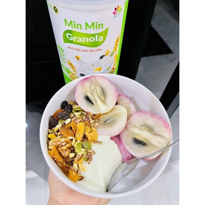 Ngũ Cốc Dinh Dưỡng Lợi Sữa MinMin Hộp 29, 30 Loại Hạt - Hạt Ăn Liền Granola Min Min 500gr