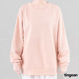Áo sweater nỉ trơn dài tay hồng nhạt tingoan BABY TALK/PK - Hàng mới về