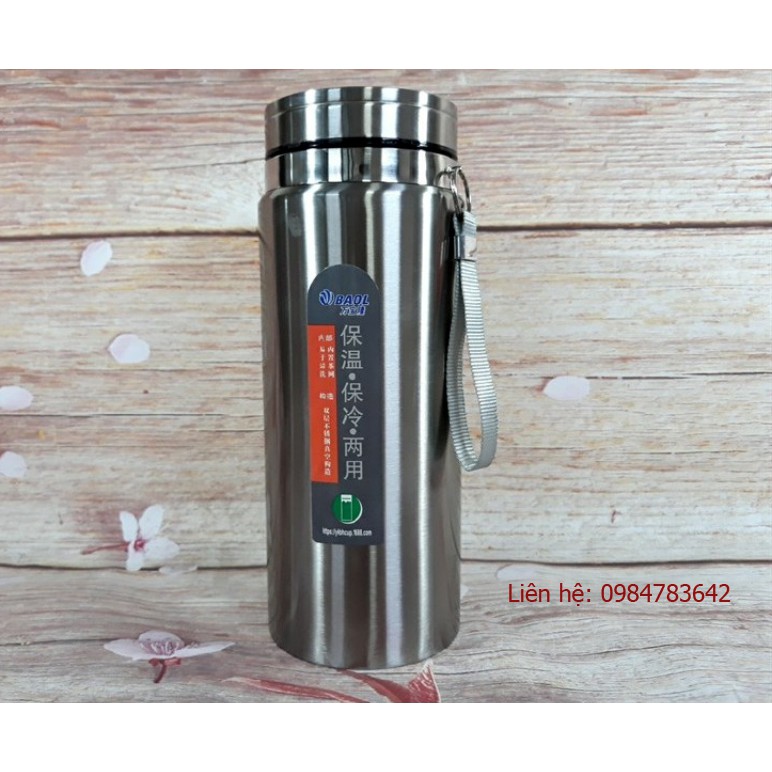 Bình Giữ Nhiệt Inox 1200ML và 1500ML Thương Hiệu BaoL H-90, Với 2 lớp Cực Chất