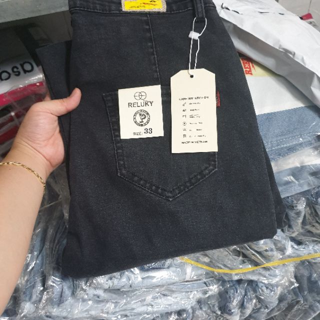 Quần Jeans Nữ Trơn Size Lớn Màu Đen Xám Cao cấp