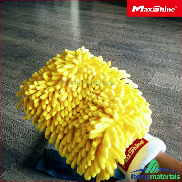 Găng tay rửa xe MaxShine MicroFiber siêu mềm sợi xoắn giữ bọt, hai mặt lau thân vỏ &amp; lau mâm xe kết hợp