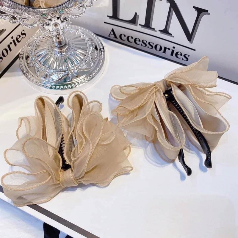 Kẹp dọc tạo phồng tóc lụa viền bèo cao cấp