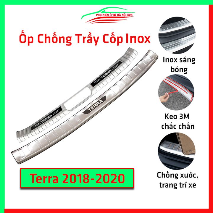 Ốp chống trầy cốp Terra 2018-2020 Inox chống trầy bảo vệ xe