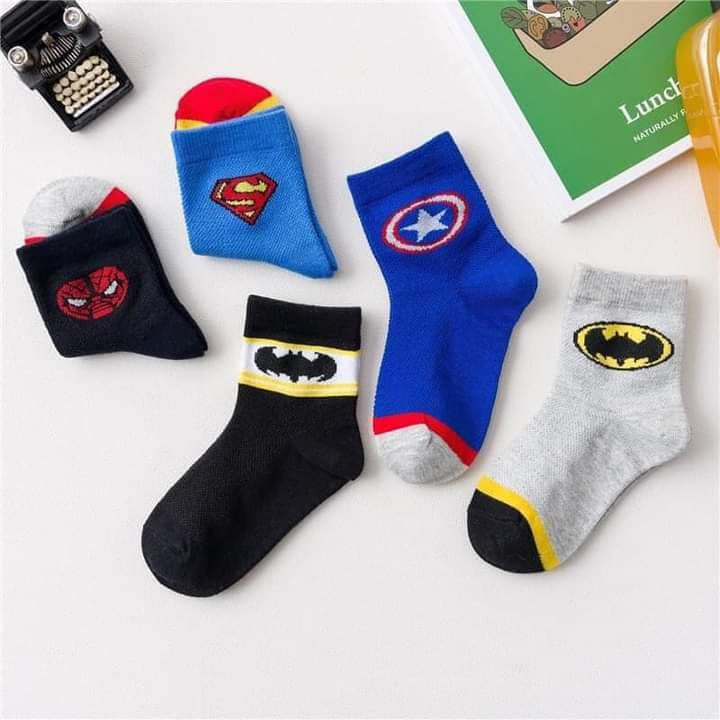 LỐ 10 ĐÔI TẤT SIÊU NHÂN CHẤT ĐẸP CHO BÉ 3112