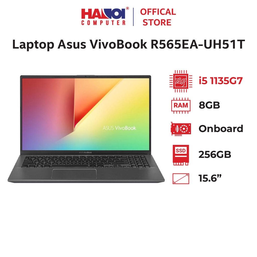 Laptop Asus VivoBook R565EA-UH51T (i5 1135G7/8GB RAM/256GB SSD/15.6 FHD Cảm ứng/Win 10/Xám)