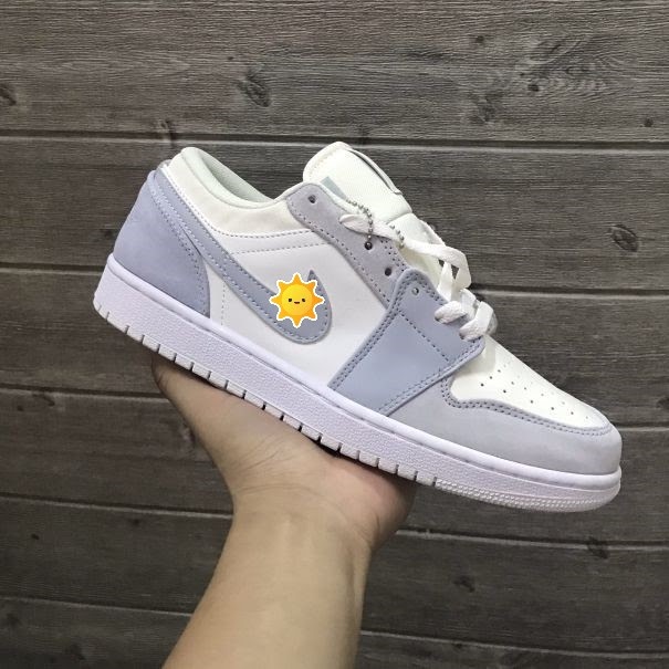 Giày thể thao Jordan 1 Low Paris xám trắng, Giày Sneaker JD1 Xám Xanh Nam Nữ Tặng Box + Bill