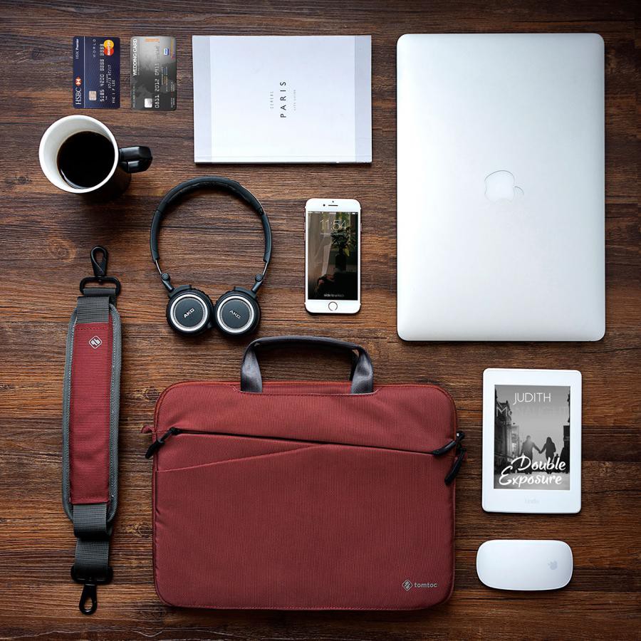 Túi xách Tomtoc A45 Messenger Bags Macbook - PC 13.3inch/15.6inch Dark red