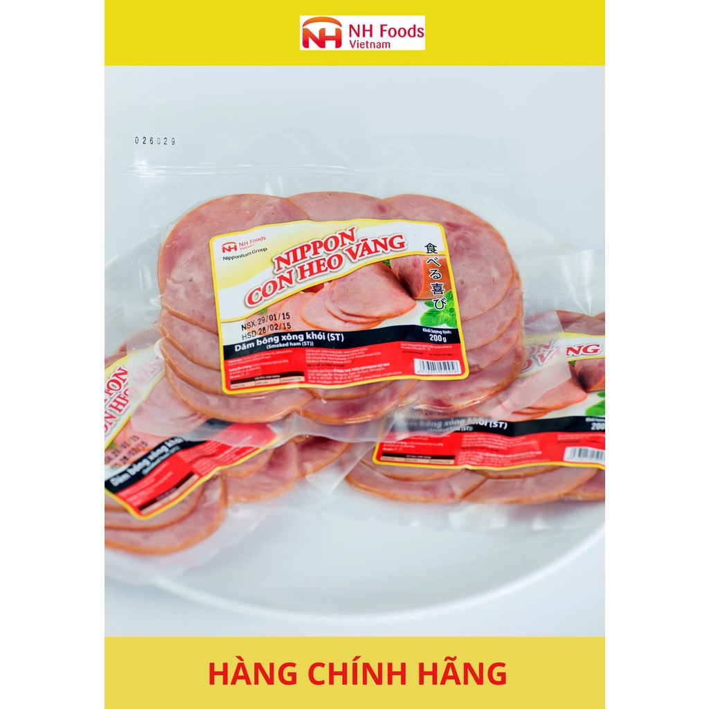 Dăm bông xông khói Nippon Con Heo Vàng 200g