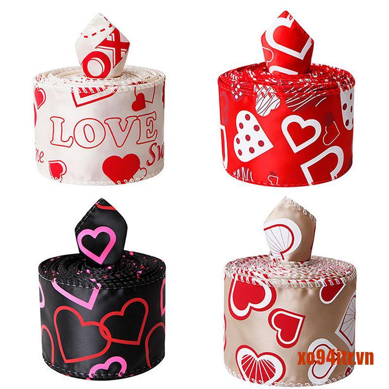 XOITR  4.6M Love Red Lips Polyester Ribbon Valentine's Day Handmade Decoration 13