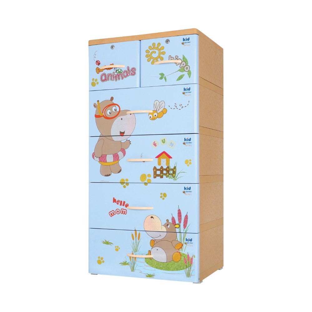 TỦ NHỰA QUI PHÚC KID HÀ MÃ 5 TẦNG 6 NGĂN 60 x 47 x 130 Cm- TẶNG BÀN XẾP CHO BÉ- BẢO HÀNH NHỰA LÊN TỚI 10 NĂM | BigBuy360 - bigbuy360.vn