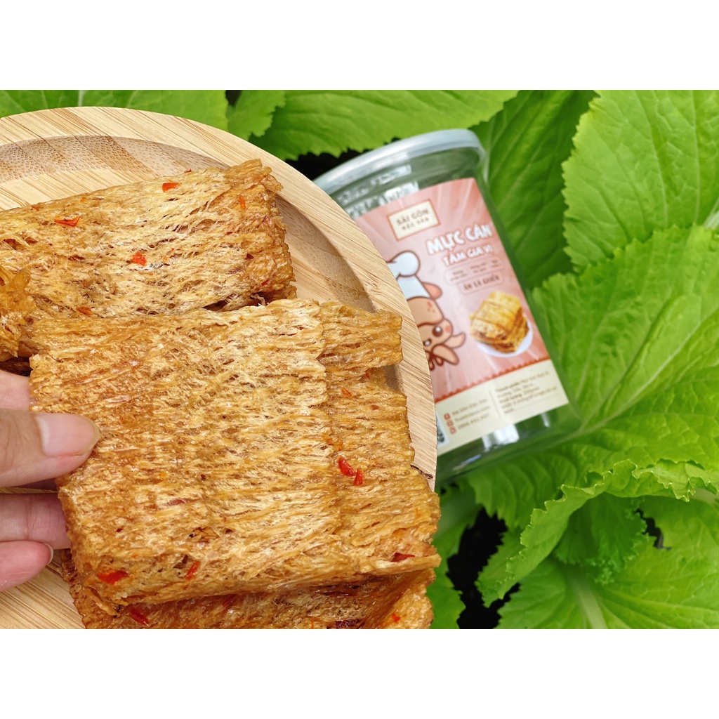 Khô mực cán tẩm gia vị Nha Trang 200g Đồ Ăn Vặt Sài Gòn Đặc Sản