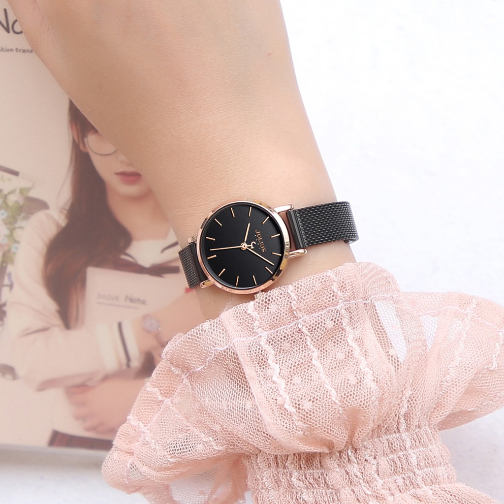 Đồng hồ nữ Julius Hàn Quốc JA-1164L dây thép (nhiều màu)