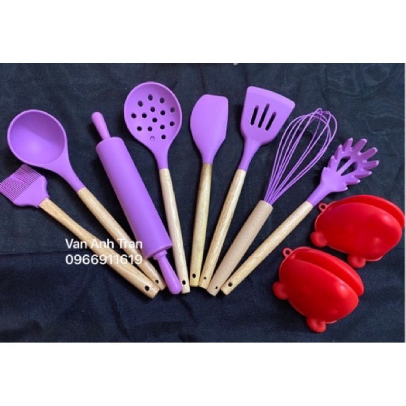 bộ làm bếp silicon chịu nhiệt 230 độ