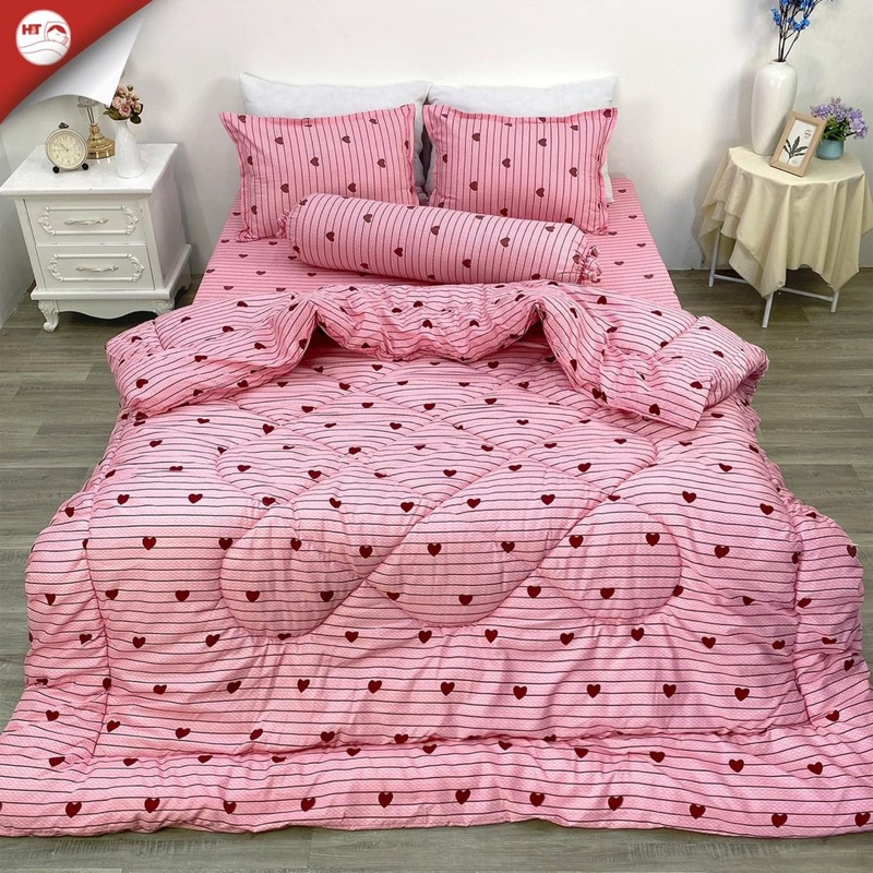 Trọn Bộ 5 Món Chăn Phao Dày Dặn Y Hình - Chất Liệu Poly