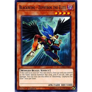 Thẻ bài Yugioh - TCG - Blackwing - Zephyros the Elite / LED3-EN031 '