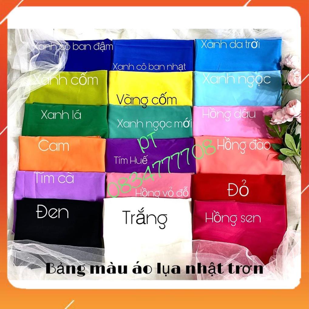 Áo Dài Trơn Màu Hồng Sen Siêu Hot, Mầu Mới