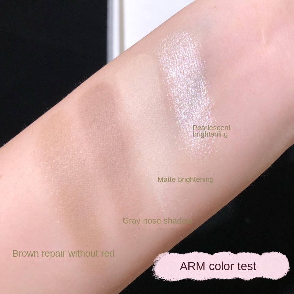 Bảng Phấn Bắt Sáng Bốn Màu Sắc Tạo Hiệu Ứng Lì / Ánh Nhũ Ba Chiều