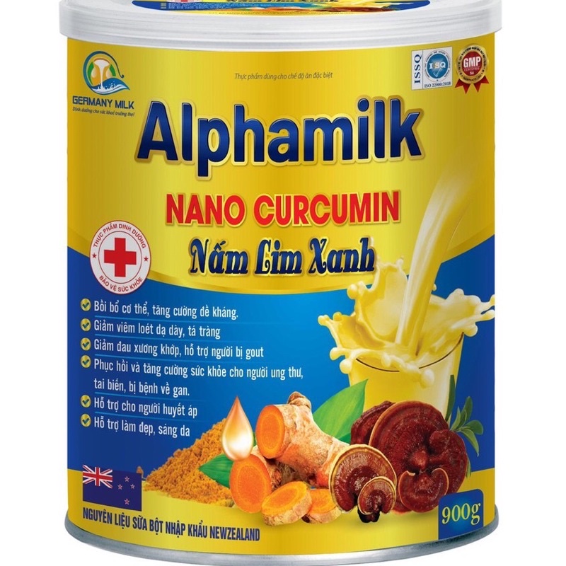 Sữa nghệ alphamilk nano curcumin nấm lim xanh